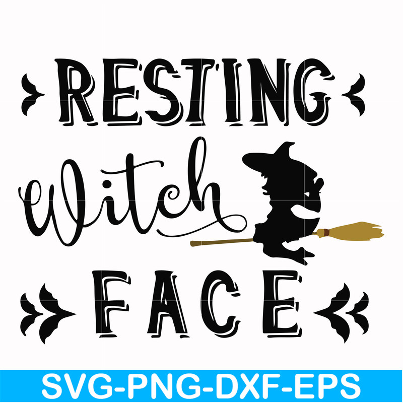 HLW24072022-Resting witch face svg, halloween svg, png, dxf, eps digital file HLW24072022.jpg