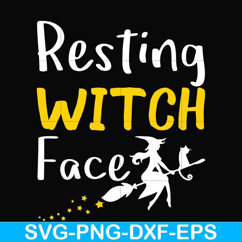 HLW24072023-Resting witch face svg, halloween svg, png, dxf, eps digital file HLW24072023.jpg