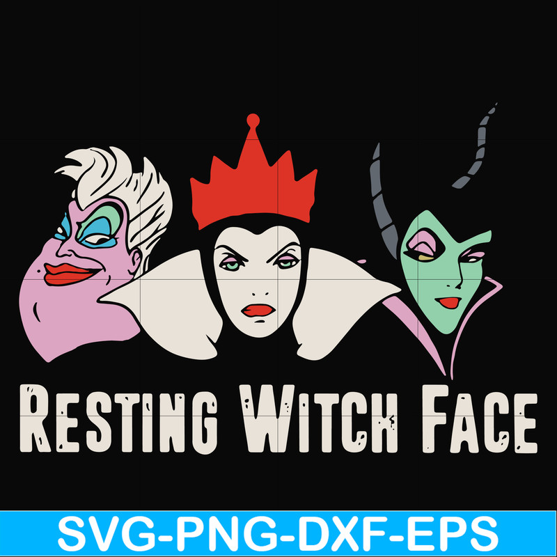 HLW24072024-Resting witch face svg, halloween svg, png, dxf, eps digital file HLW24072024.jpg