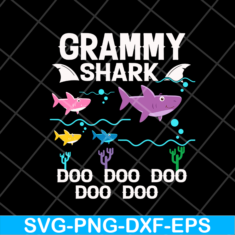 MTD04042127-Grammy Shark Mothers Day svg, Mother's day svg, eps, png, dxf digital file MTD04042127.jpg