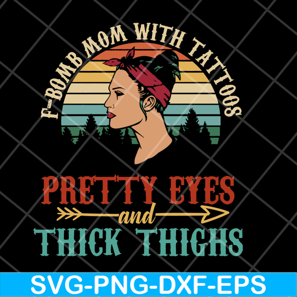 MTD05042124-f bomb mom with tattoos svg, Mother's day svg, eps, png, dxf digital file MTD05042124.jpg