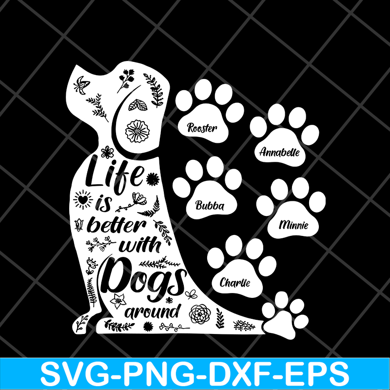MTD08042105-life a with dogs svg, Mother's day svg, eps, png, dxf digital file MTD08042105.jpg
