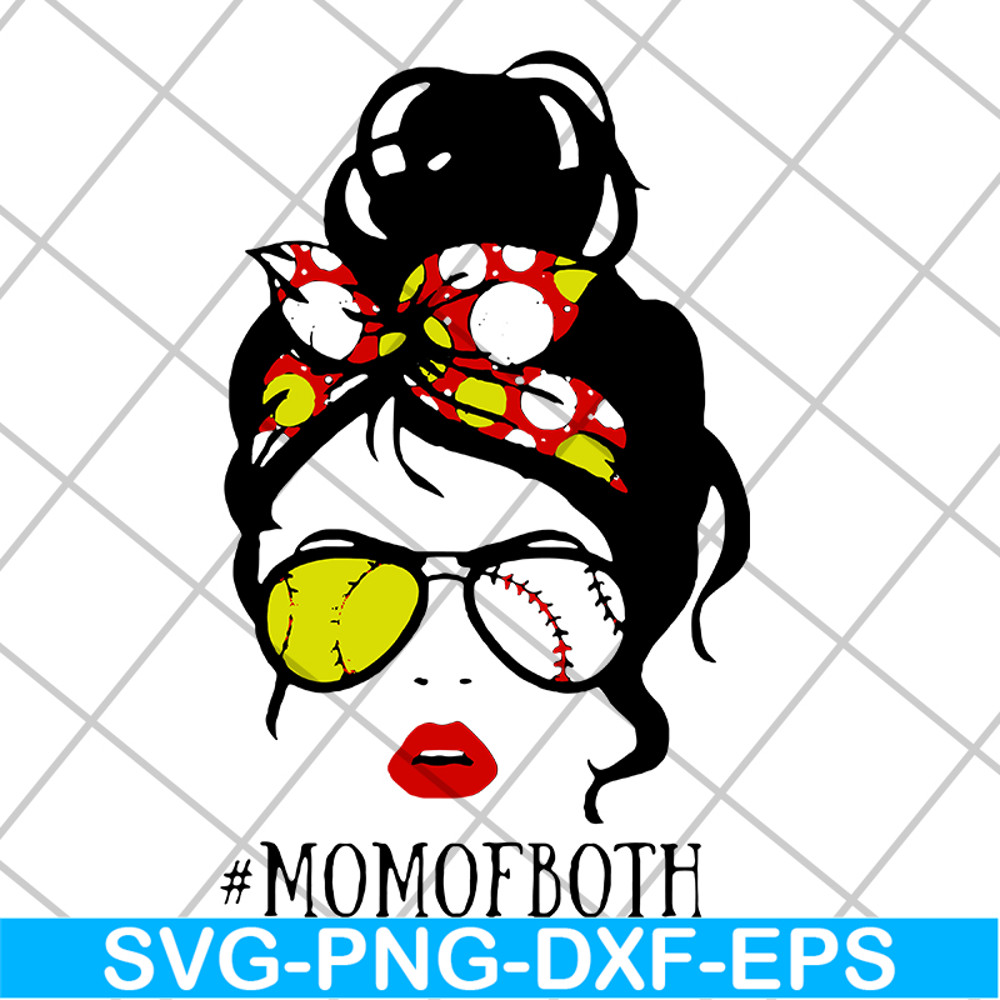 MTD15042112-Happy mom of both softball svg, Mother's day svg, eps, png, dxf digital file MTD15042112.jpg