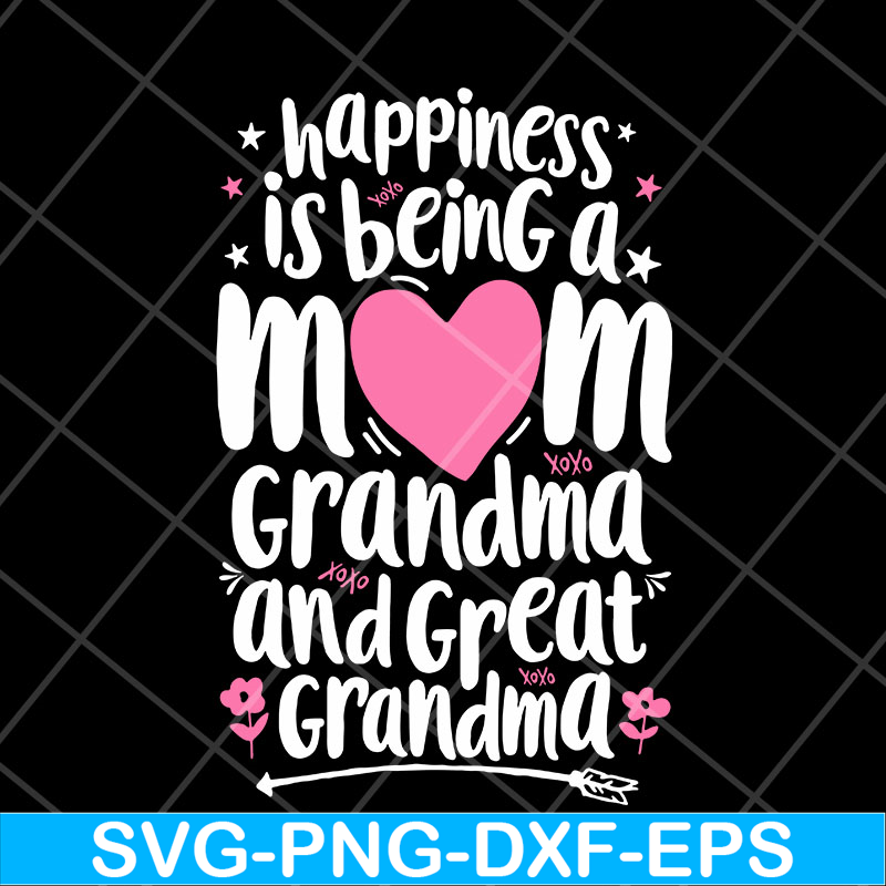 MTD23042107-Happiness mom svg, Mother's day svg, eps, png, dxf digital file MTD23042107.jpg