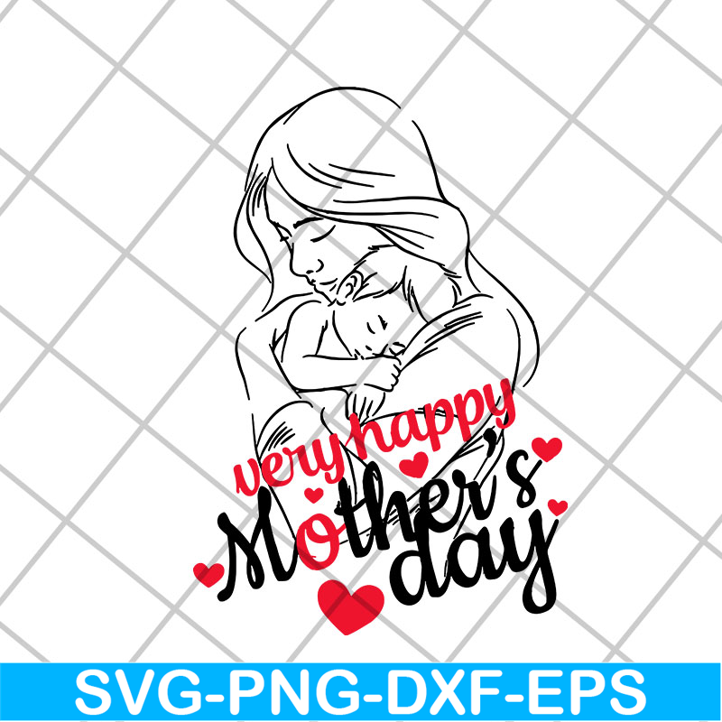 MTD26042110-very happy mother's day svg, Mother's day svg, eps, png, dxf digital file MTD26042110.jpg