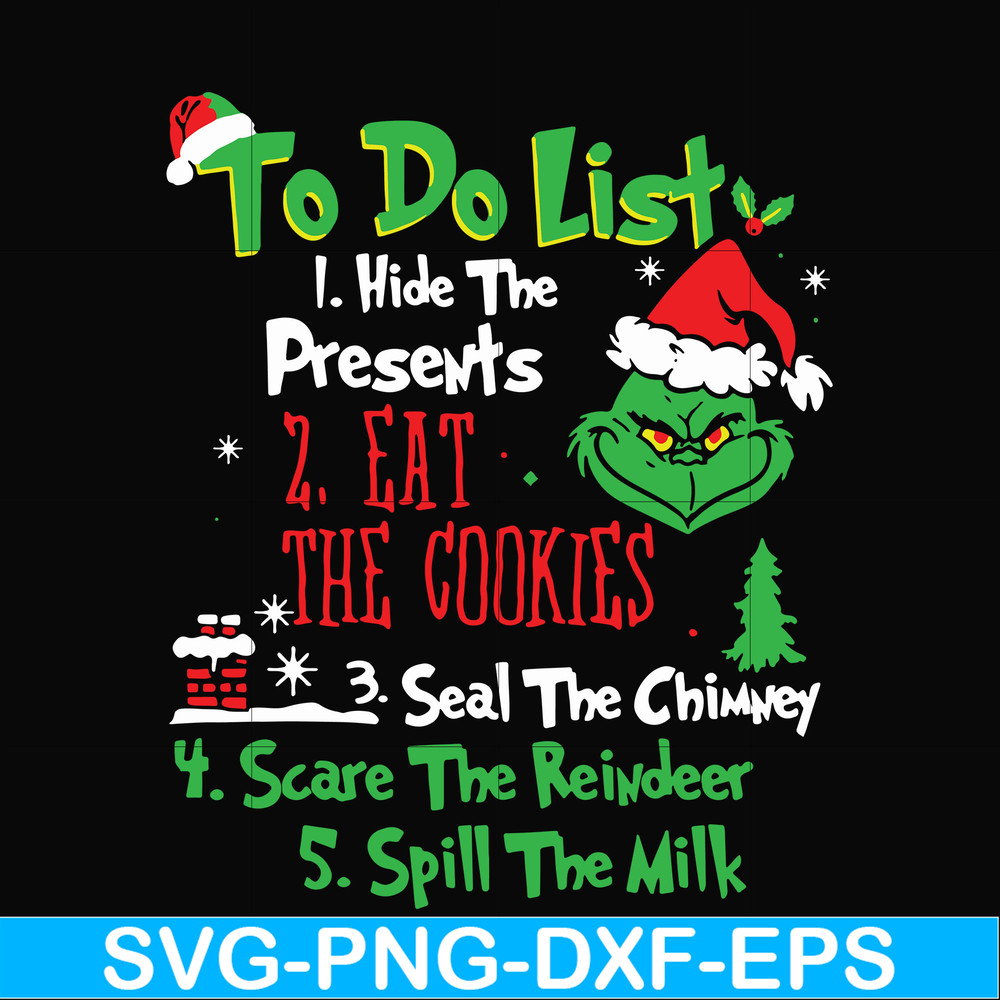 NCRM0004-To do list hide the present svg, grinch svg, png, dxf, eps digital file NCRM0004.jpg