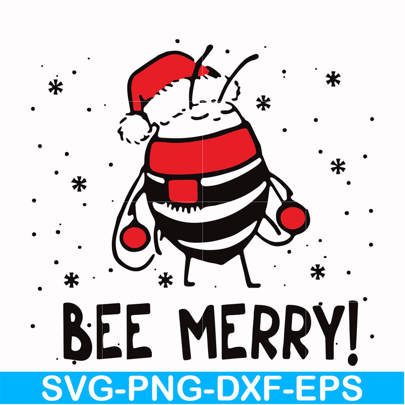 NCRM0015-Bee merry svg, christmas svg, png, dxf, eps digital file NCRM0015.jpg