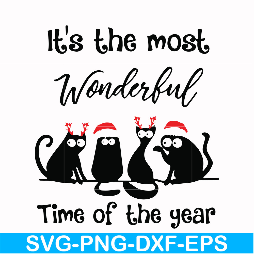 NCRM0019-It's the most wonderful time of the year svg, christmas svg, png, dxf, eps digital file NCRM0019.jpg