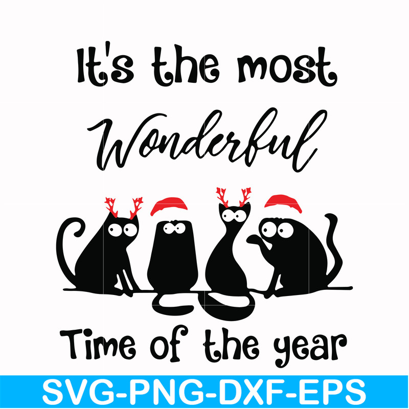 NCRM0019-It's the most wonderful time of the year svg, christmas svg, png, dxf, eps digital file NCRM0019.jpg