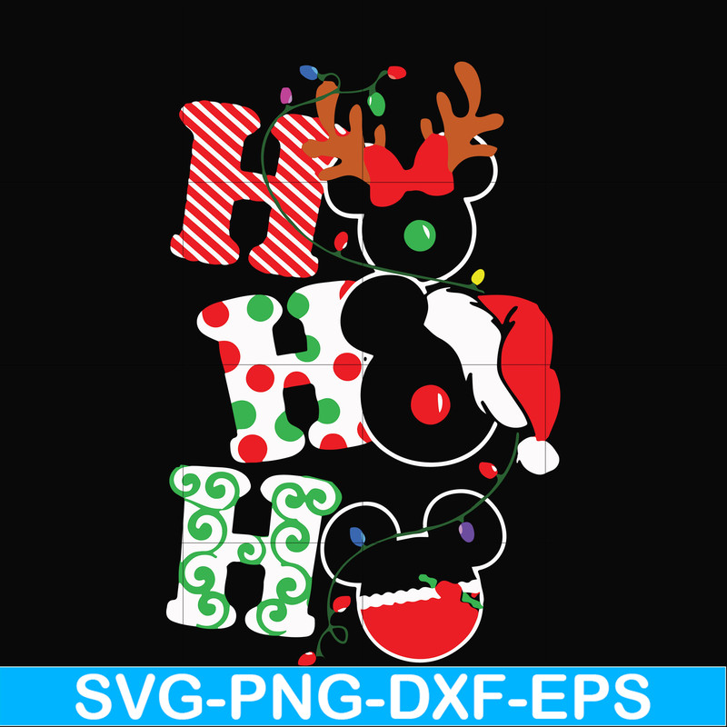 NCRM0100-Ho Ho Ho Christmas Mickey Heads svg, png, dxf, eps digital file NCRM0100.jpg