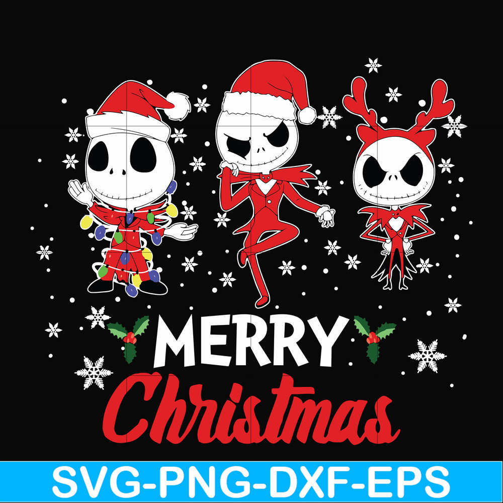 NCRM0103-Jack skellington merry christmas svg, png, dxf, eps digital file NCRM0103.jpg