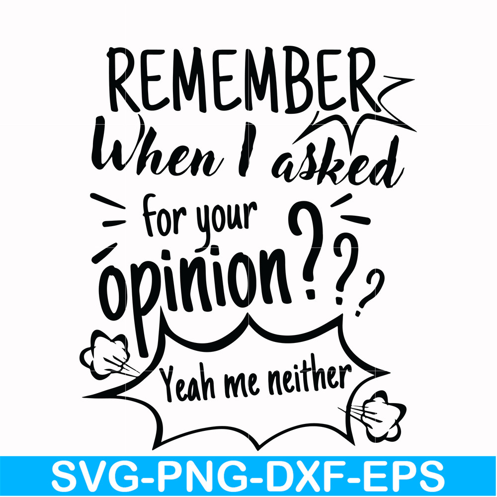 NCRM0146-Remember when i asked for your opinion yeah me neither svg, png, dxf, eps digital file NCRM0146.jpg
