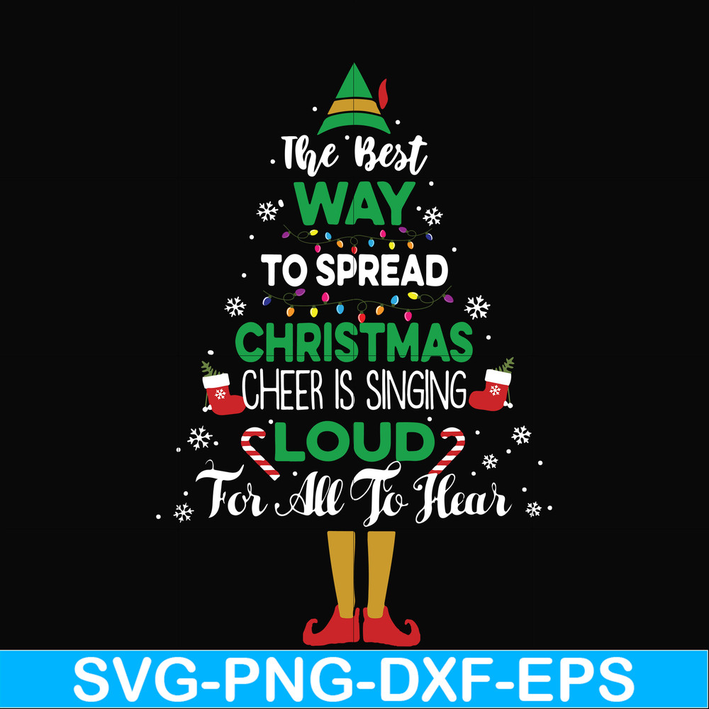 NCRM0184-The best way to spread christmas cheer is drinking coffee and singing loud for all to hear svg, png, dxf, eps digital file NCRM0184.jpg