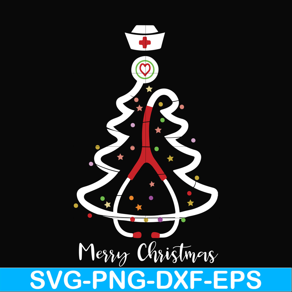 NCRM14072019-Nurse merry christmas svg, nurse svg, christmas svg, png, dxf, eps digital file NCRM14072019.jpg