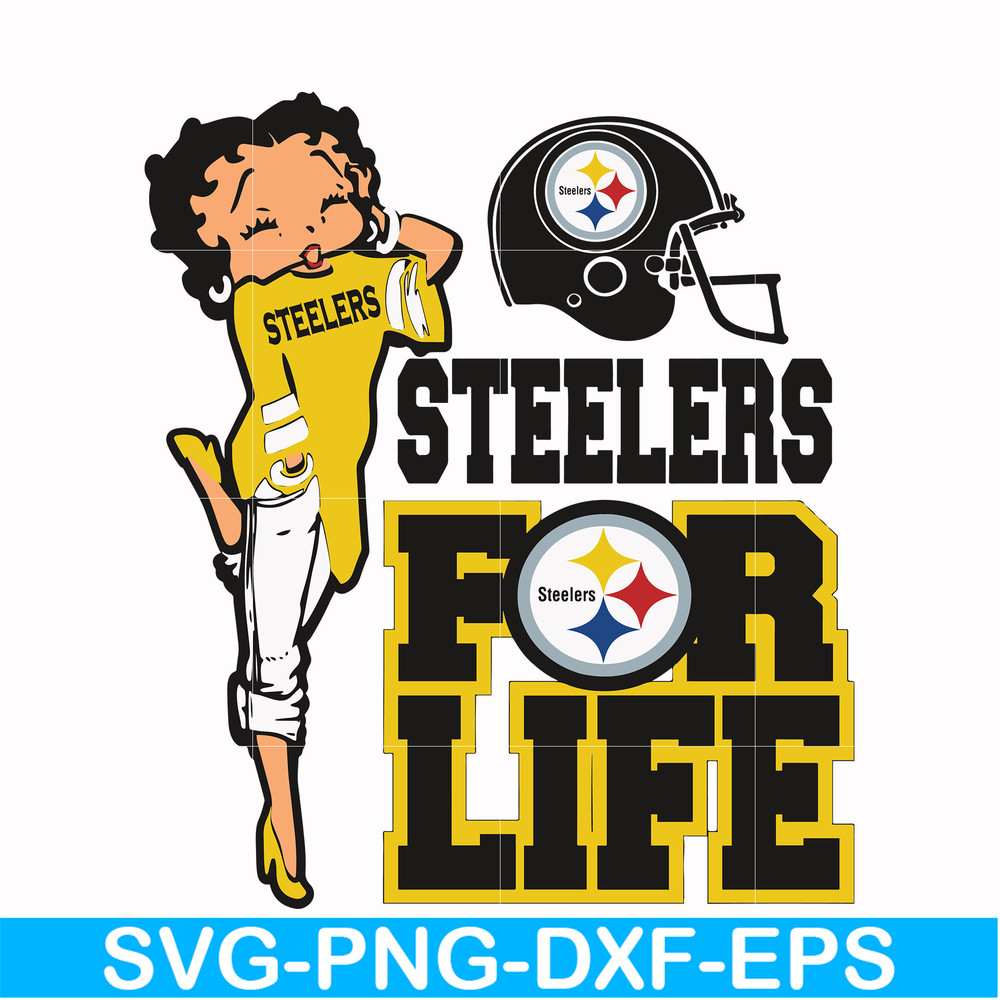 NFL0000169-Steelers for life, svg, png, dxf, eps file NFL0000169.jpg