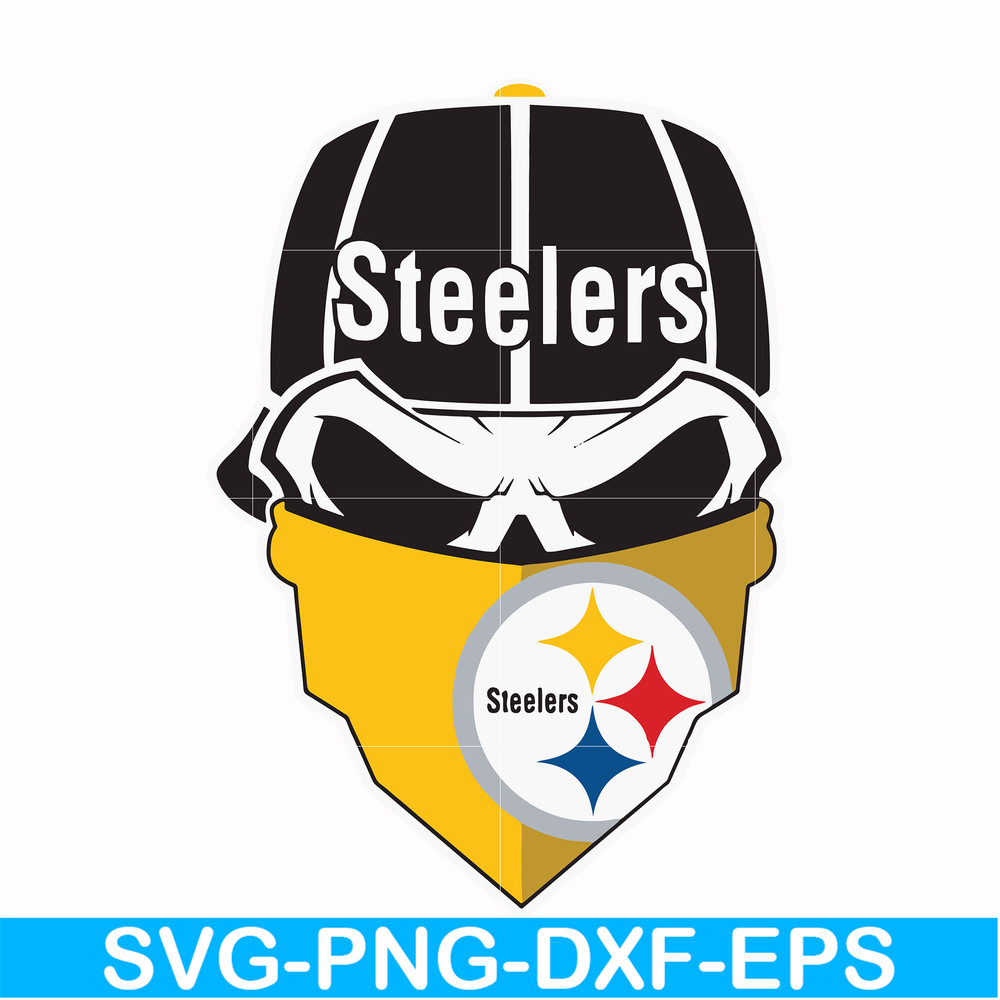 NFL0000173-Steelers skull, svg, png, dxf, eps file NFL0000173.jpg