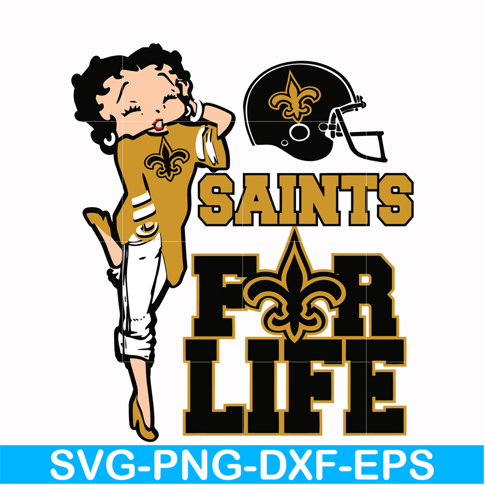 NFL000082-Saints for life, svg, png, dxf, eps file NFL000082.jpg