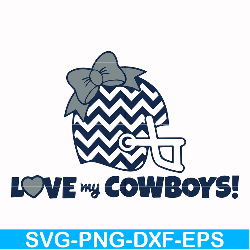 NFL000096-Love my Cowboys, svg, png, dxf, eps file NFL000096.jpg
