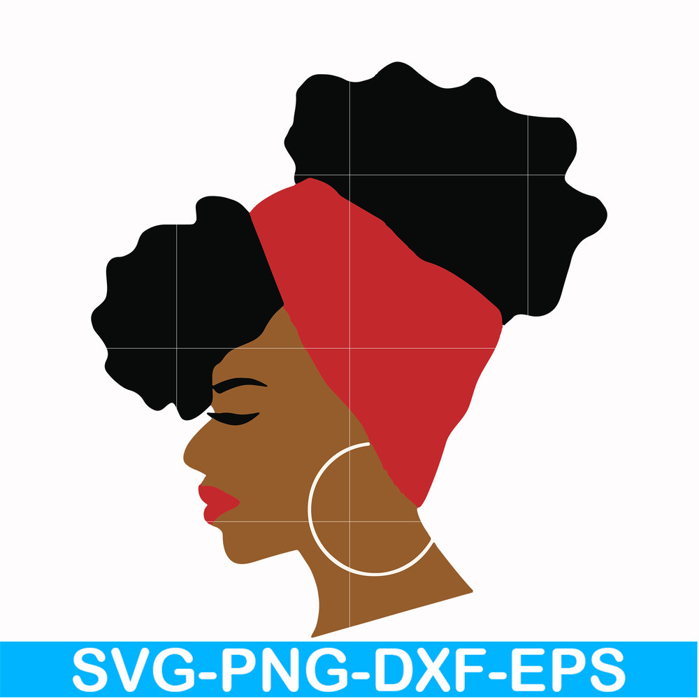 OTH0001-Black woman with scarf svg, png, dxf, eps digital file OTH0001.jpg