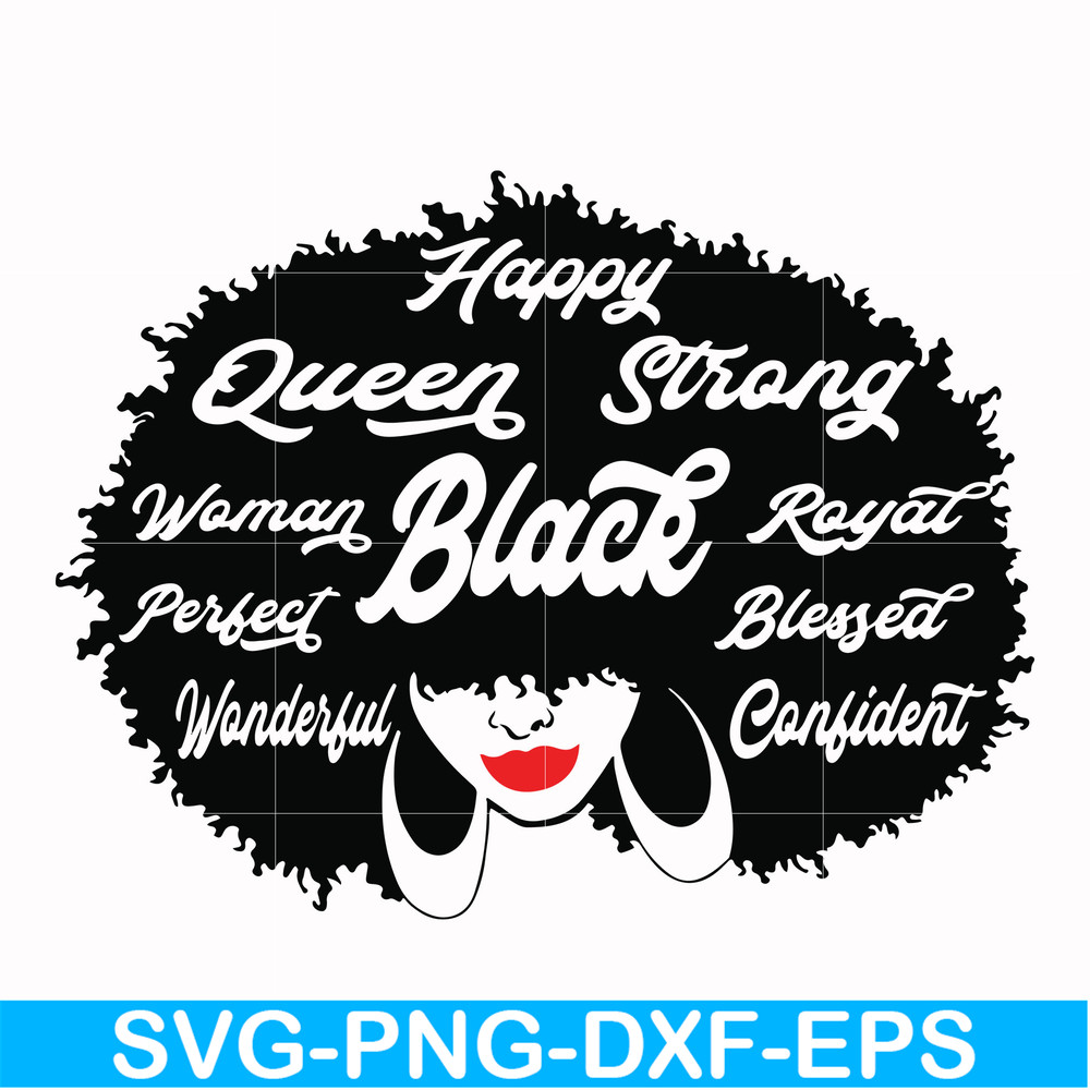 OTH00016-Happy Queen strong, woman perfect wondeful, royal blessed confident svg, png, dxf, eps file OTH00016.jpg