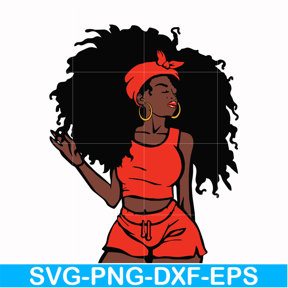 OTH00019-Unbothered Black Girl Svg, Afro Woman Svg, African American Woman svg, png, dxf, eps file OTH00019.jpg