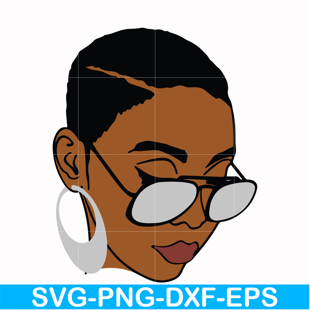 OTH0003-Unbothered Black Girl Svg, Afro Woman Svg, African American Woman svg, png, dxf, eps file OTH0003.jpg