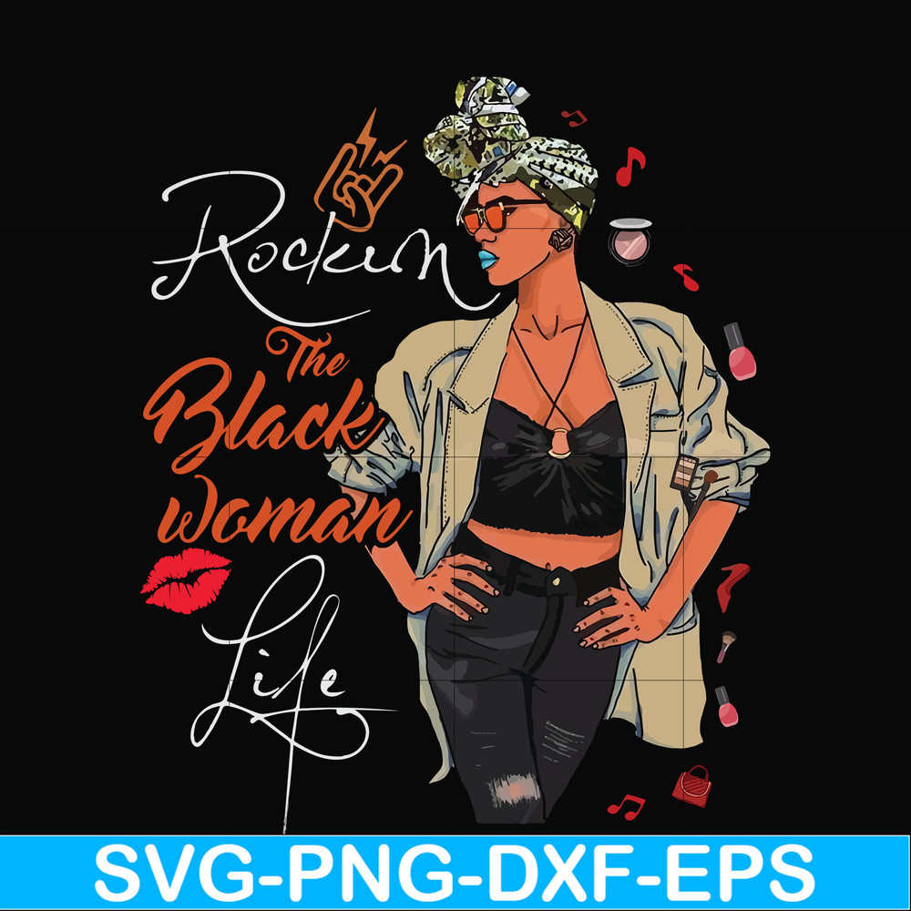 OTH0004-Rockin’ The Pisces Woman Life Black Woman Version svg, png, dxf, eps digital file OTH0004.jpg