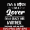 FN000149-I'm a bitch I'm a lover I'm a crazy ass mother svg, png, dxf, eps file FN000149.jpg