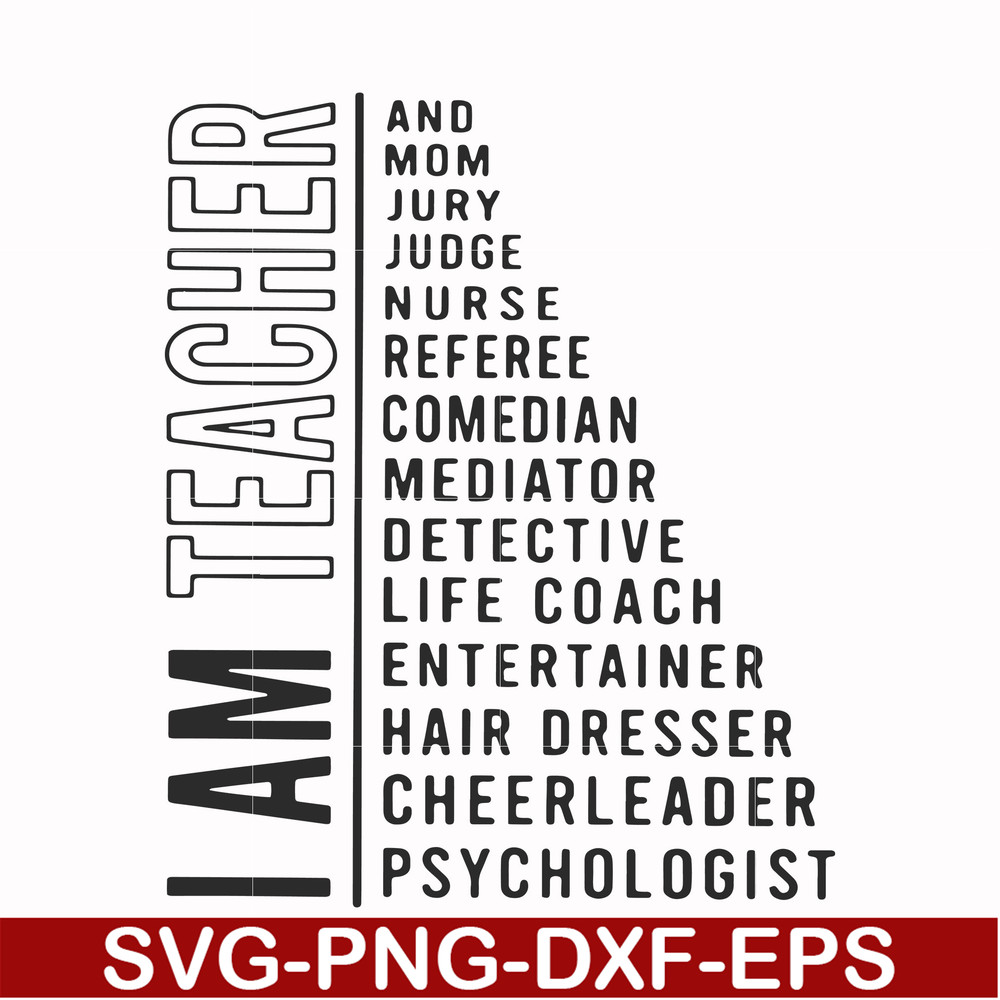 FN000161-I am teacher svg, png, dxf, eps file FN000161.jpg