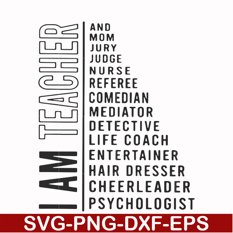 FN000161-I am teacher svg, png, dxf, eps file FN000161.jpg