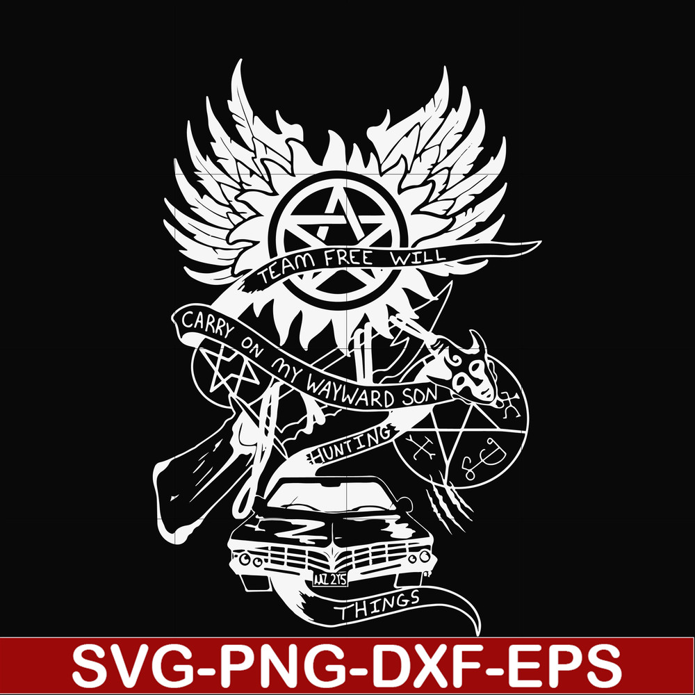 FN000268-Carry on my wayward son svg, png, dxf, eps file FN000268.jpg