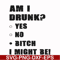FN000482-Am I drunk yes no bitch I might be svg, png, dxf, eps file FN000482.jpg