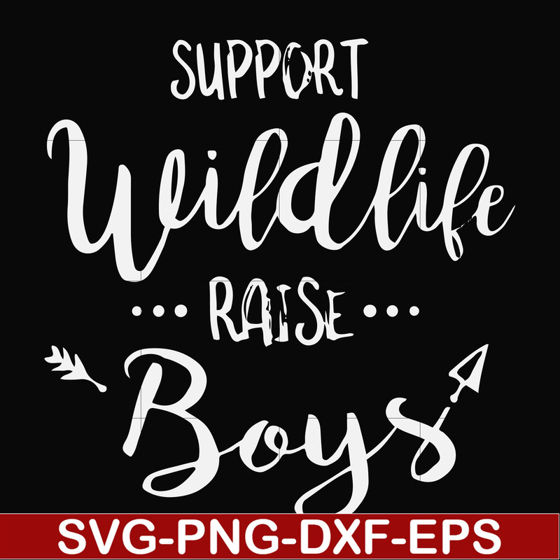 FN000671-Support wildlife raise boys svg, png, dxf, eps file FN000671.jpg