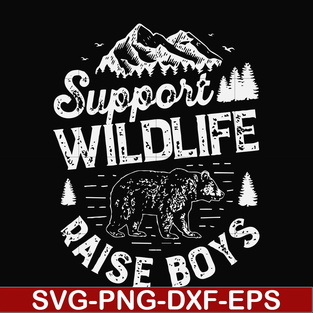 FN000673-Support wildlife raise boys svg, png, dxf, eps file FN000673.jpg