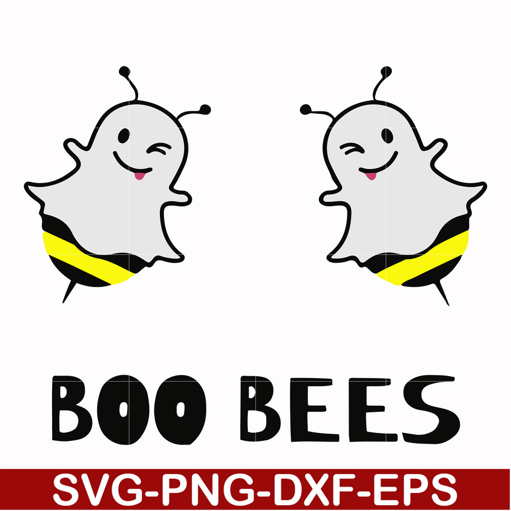 HLW0009-BOO BEES, halloween svg, png, dxf, eps digital file HLW0009.jpg