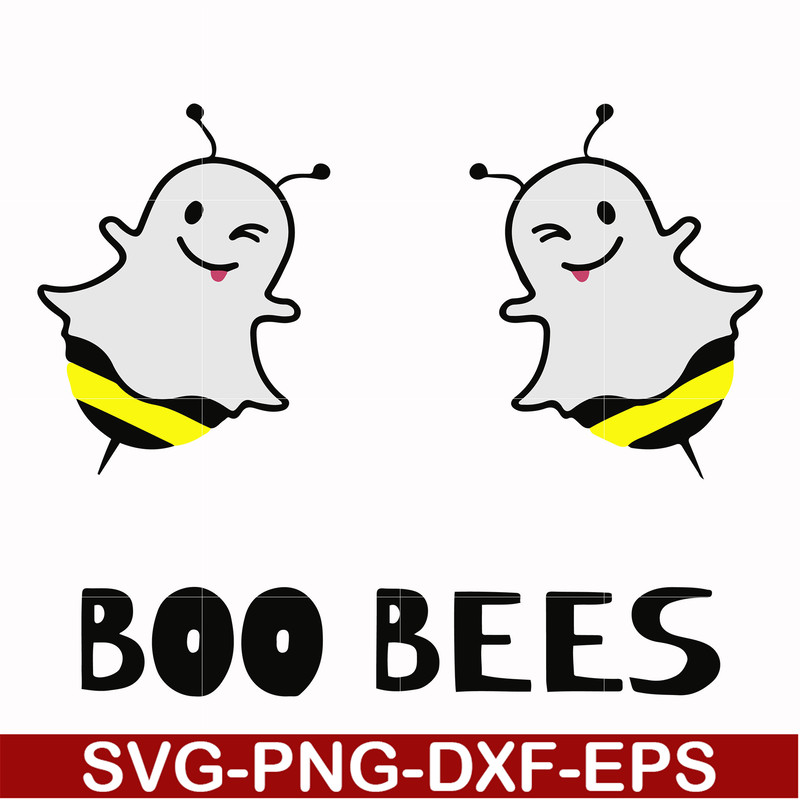 HLW0009-BOO BEES, halloween svg, png, dxf, eps digital file HLW0009.jpg