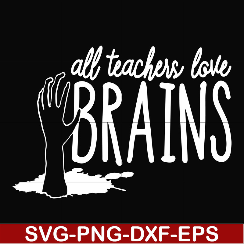 HLW0028-All teacher love brains svg, halloween svg, png, dxf, eps, digital file HLW0028.jpg
