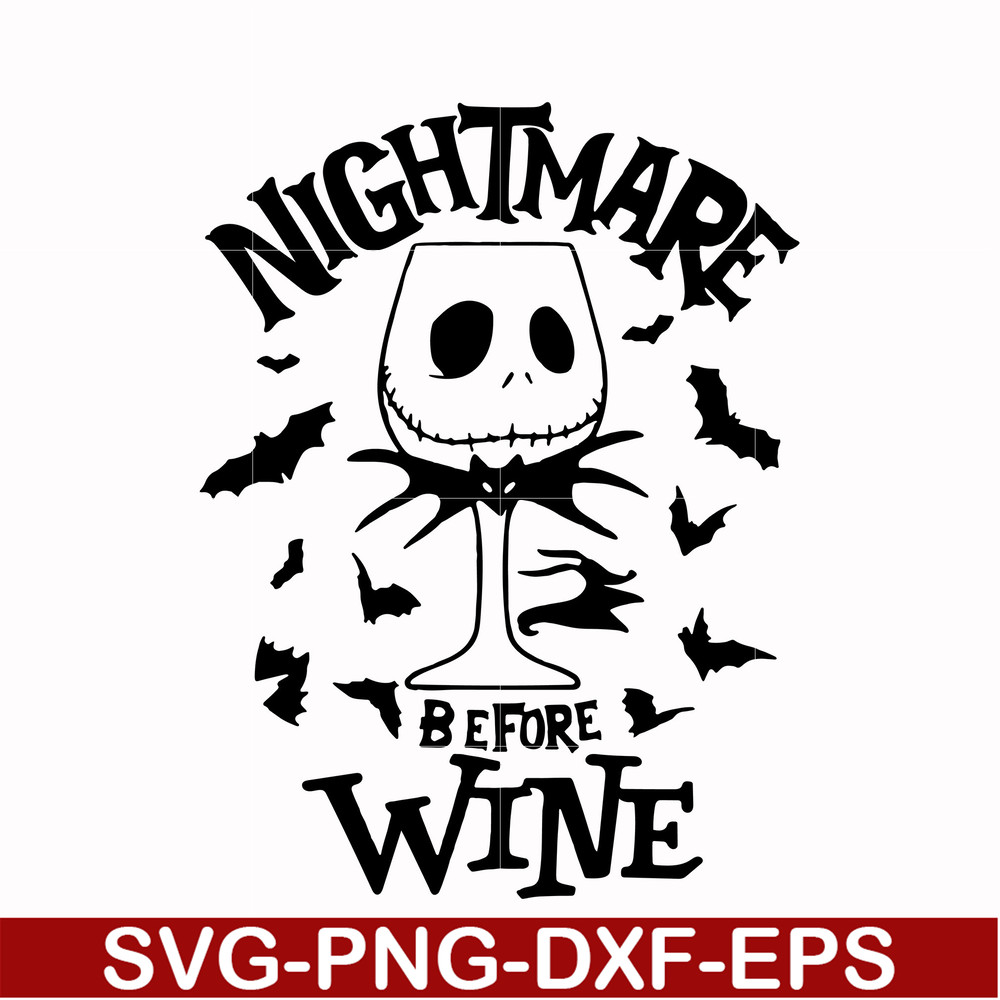 HLW0033-Nightmare before wine svg, halloween svg, png, dxf, eps digital file HLW0033.jpg