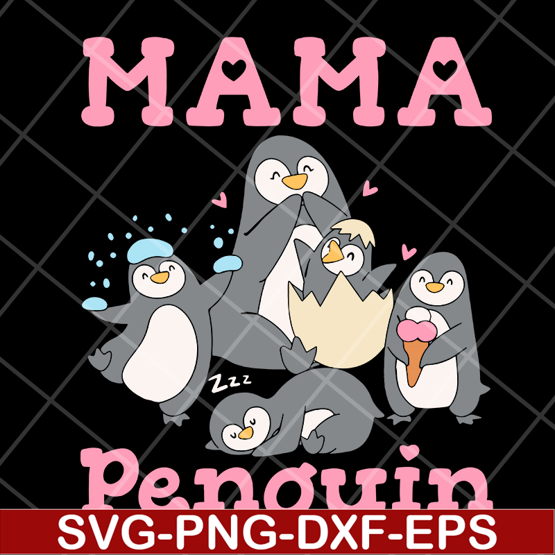 MTD13042131-Mama penguin svg, Mother's day svg, eps, png, dxf digital file MTD13042131.jpg