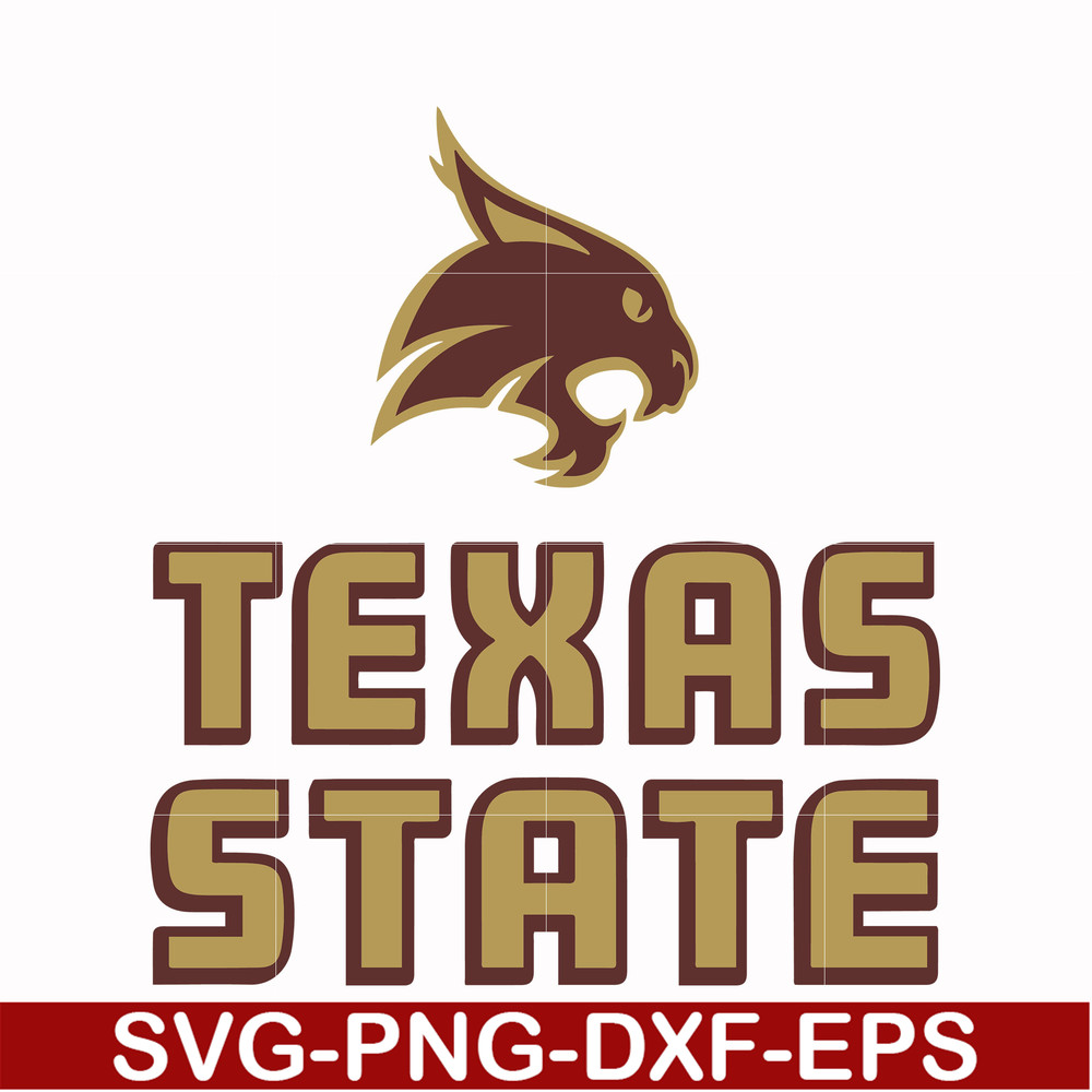 NCAA0000281-Texas State Bobcats svg, png, dxf, eps file NCAA0000281.jpg
