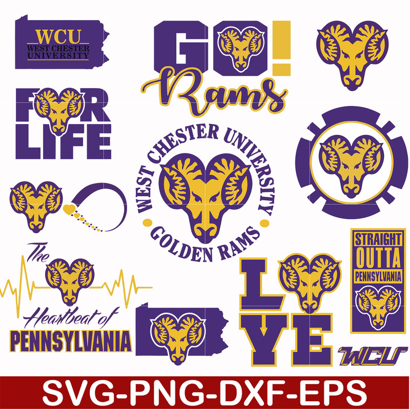 NCAA0000340-West Chester University svg, png, dxf, eps file NCAA0000340.jpg