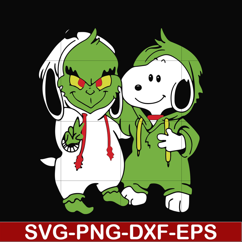 NCRM0007-Snoopy and grinch kids svg, christmas svg, png, dxf, eps digital file NCRM0007.jpg
