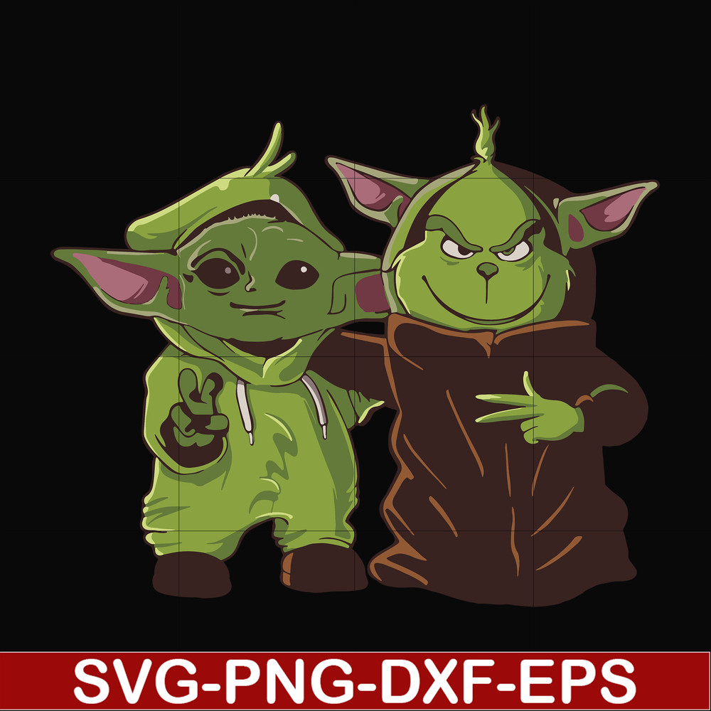 NCRM0013-Grinch with the child baby yoda svg, png, dxf, eps digital file NCRM0013.jpg