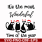 NCRM0019-It's the most wonderful time of the year svg, christmas svg, png, dxf, eps digital file NCRM0019.jpg