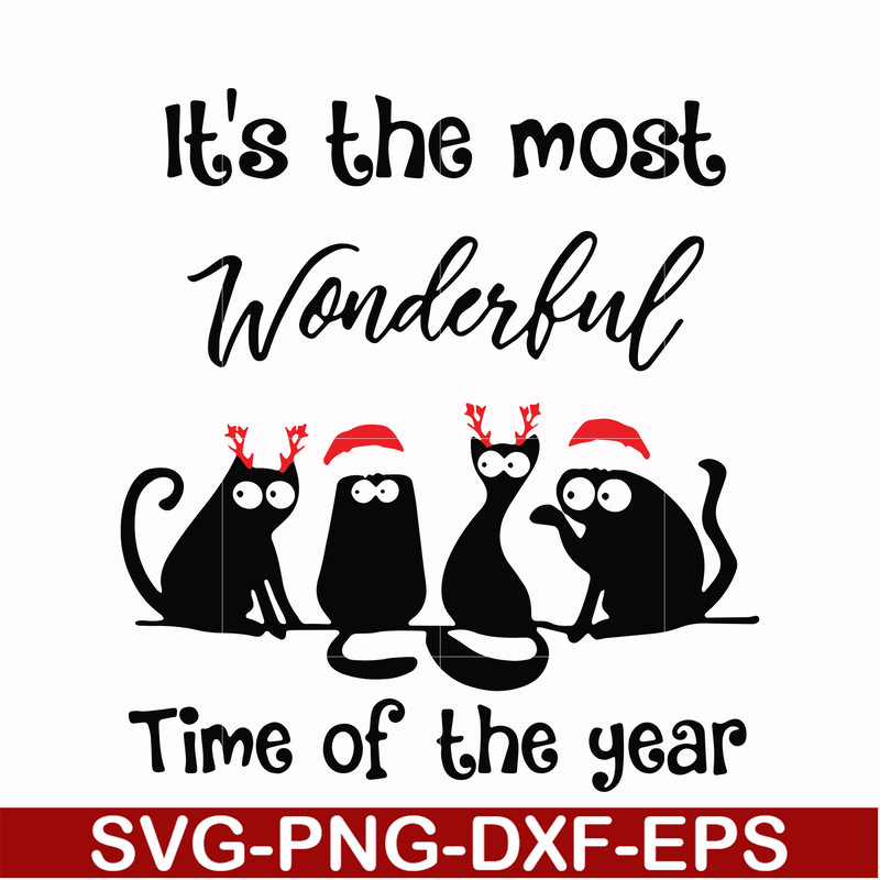 NCRM0019-It's the most wonderful time of the year svg, christmas svg, png, dxf, eps digital file NCRM0019.jpg