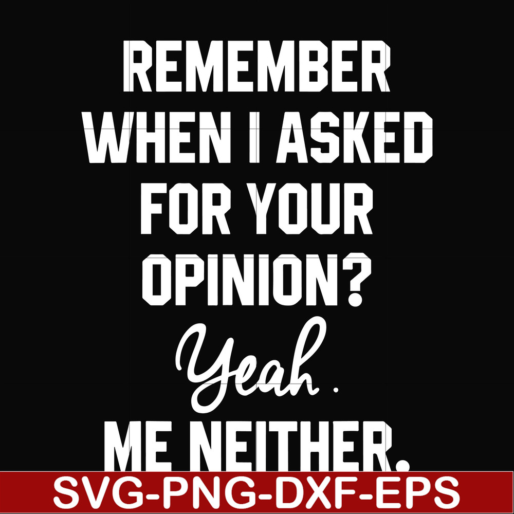 NCRM0145-Remember when i asked for your opinion yeah me neither svg, png, dxf, eps digital file NCRM0145.jpg