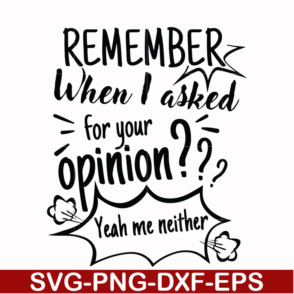 NCRM0146-Remember when i asked for your opinion yeah me neither svg, png, dxf, eps digital file NCRM0146.jpg