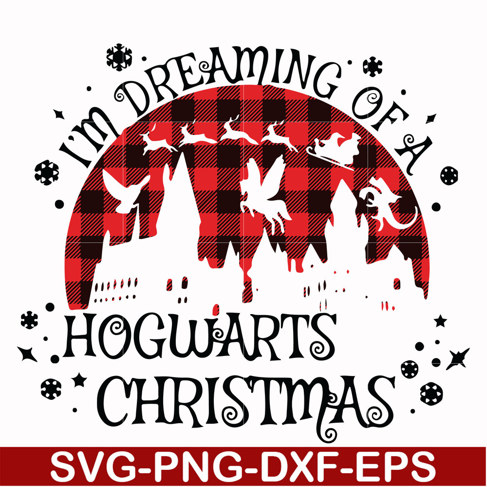 NCRM14072011-Im dreaming of a hogwarts christmas svg, png, dxf, eps digital file NCRM14072011.jpg