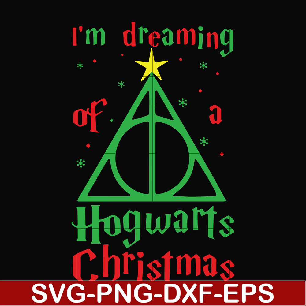 NCRM14072012-Im dreaming of a hogwarts christmas svg, png, dxf, eps digital file NCRM14072012.jpg