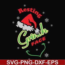 resting grinch face svg, christmas svg, png, dxf, eps digital file ncrm16072012